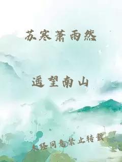 苏寒萧雨然