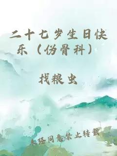 二十七岁生日快乐（伪骨科）